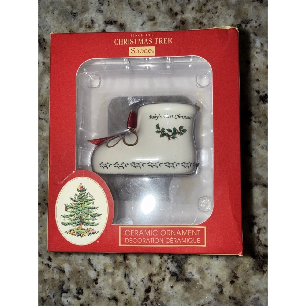 Spode Baby's First Christmas Bootie 2019 Ornament‎ - New in Box  5533